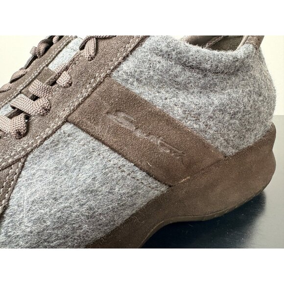 $620 Santoni Suede Leather & Wool Womens Sneakers 5.5 5 1/2 - Picture 5 of 8